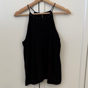 Zara Black Halter with Stud Detail